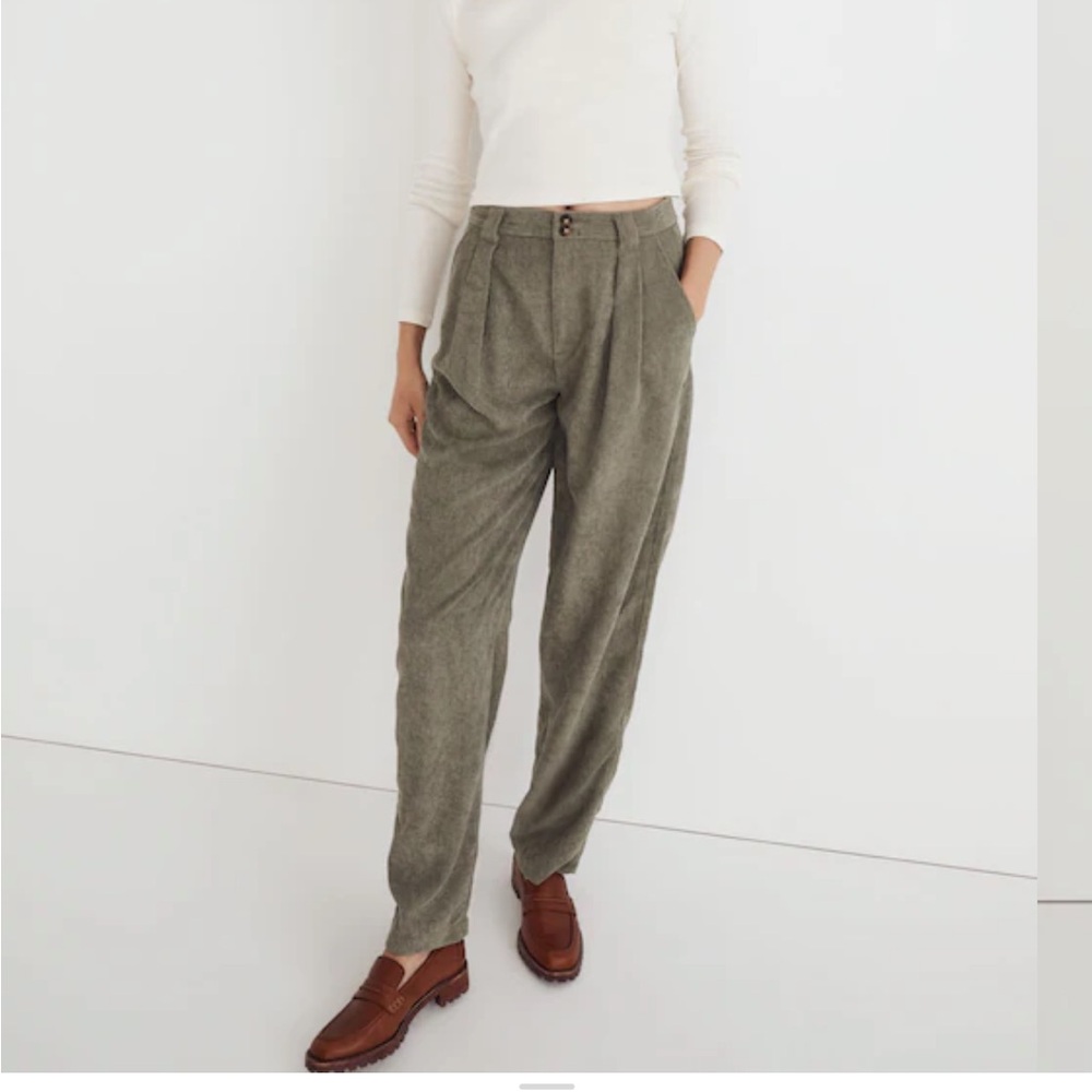 Madewell Ribbed Olive Long Sleeve Top